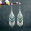 Bohemian Dân Tộc Phong Cách Bông Tai Miao Bạc Tua Rua Bông Tai Thiểu Số Dân Tộc Du Lịch Kỳ Nghỉ Bông Tai Nữ