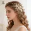 Kẹp tóc cưới sang trọng nhẹ Kẹp bên hông hoa cổ tích Mũ pha lê sáng bóng Kẹp tóc Trang sức tạo kiểu tóc dự tiệc [Mina]