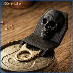 XOITU Gothic Đầu Lâu Lọ Dụng Cụ Mở Chống Trơn Trượt Có Thể Mở Trợ Lý 1 / 2 Chiếc Dụng Cụ Nhà Bếp Sáng Tạo Cho Phong Cách Gothic Trang Trí Nhà VN