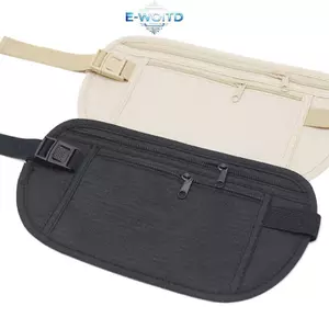 E-WOITD Túi Thắt Lưng Du Lịch Vô Hình Eo Pas Túi Cho Hộ Chiếu Túi Thắt Lưng Tiền Túi An Ninh Ẩn Quà Tặng Túi Du Lịch Ngực Pa Tiền E-WOITD