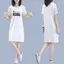 Mùa hè 2026 Plus size Áo thun dáng rộng Đầm béo mm dành cho học sinh Over-the-Knee Bao phủ thịt mỏng hơn trông giản dị Váy cỡ lớn phù hợp cho nữ