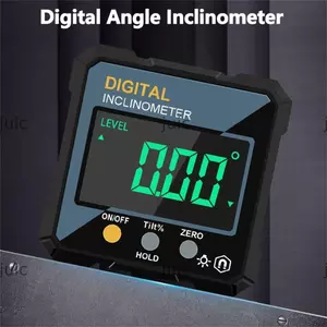 JUIC 1 Cái Máy đo độ nghiêng kỹ thuật số, Màn hình LCD Máy tìm góc kỹ thuật số đa chức năng, Đo 360 độ với Máy đo Laser Thước đo mức độ góc nam châm điện tử