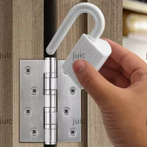 Khóa An Toàn Cho Bé JUIC, Nút Chặn Cửa Tay Chống Pinch Bền Đẹp, Khóa An Ninh Dễ Dàng Lắp Đặt Miếng Dán Bảo Vệ Ngón Tay PP Chống Nhăn An Ninh Gia Đình