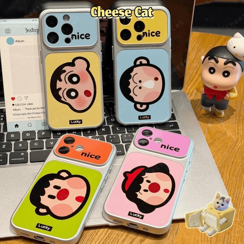 Ốp điện thoại da in hình nhân vật hoạt hình ngộ nghĩnh màu sắc dễ thương cho iPhone 14 13 17 Pro 15 16 11 12 Pro Max Xs