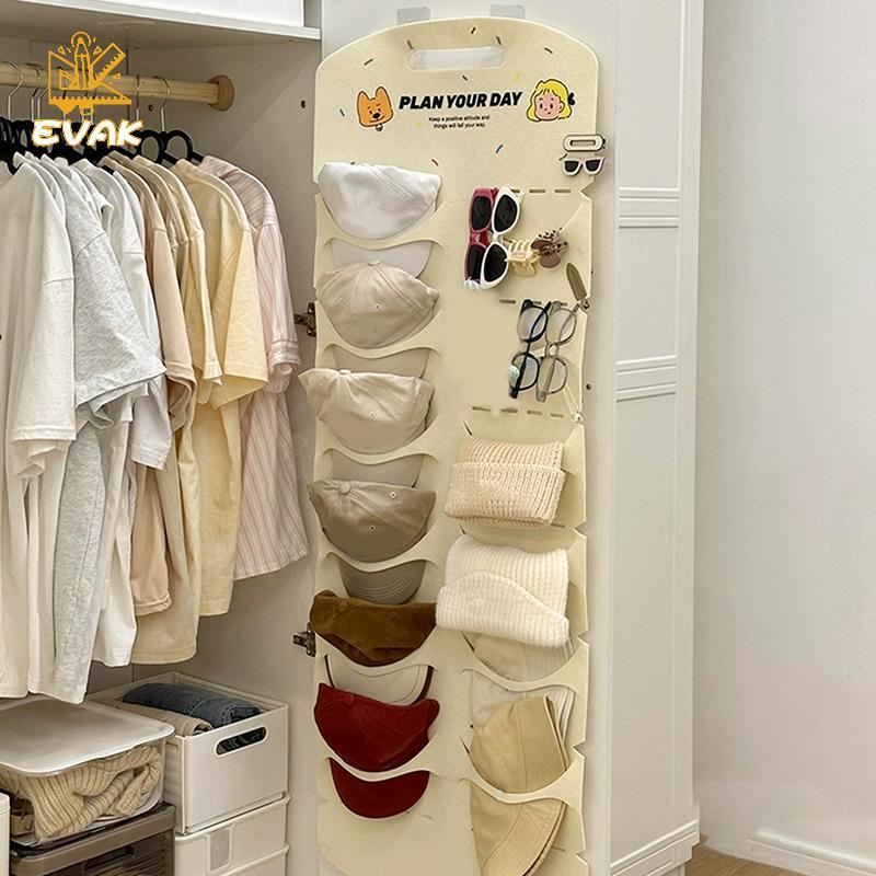 Alittlesetrtu Nỉ Treo Mũ Tổ Chức Móc Treo Lưu Trữ 6 / 12 Nhà Thơ Mũ Hiển Thị Ra Đa Năng Dung Tích Lớn Cho Cửa Tủ Quần Áo VN