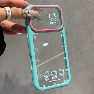 Cặp đôi màu sắc tương phản cửa sổ lớn phù hợp cho vỏ điện thoại di động Apple 17 iphone16 / 15 / 13 trong suốt 14 vỏ mềm 12 phụ nữ