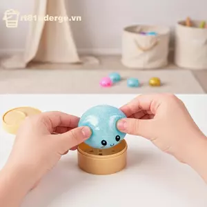 GE Mô phỏng Bun hấp Đồ chơi có thể bóp được để giảm lo âu Đồ chơi giải tỏa khuôn mặt cười dễ thương để trang trí bàn làm việc văn phòng VN