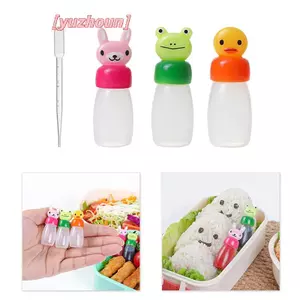1 / 3 / 4 Chai Gia Vị Di Động Mini Cà Chua Chai Salad Hộp Đựng Nước Tương Chai Gia Vị Có Thể Tái Sử Dụng