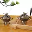 Ziyulinyuk Magpie Luy Hương Đốt Kim Loại Sen Lư Hương Bát Đựng Hương Có Tay Cầm Thiền Yoga Trang Trí Nhà Phong Cách Cổ VN