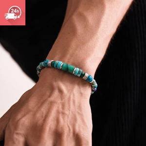 Vòng tay chống phai màu ngọc lam cao cấp phong cách Bohemian
