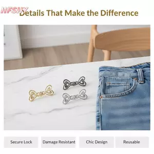 HFSHY Có Thể Điều Chỉnh Trái Tim Eo Kẹp Bule Có Thể Tái Sử Dụng Không Móc Thắt Lưng Dây Cho Quần Jean Rời Váy Quần Quần Quần Áo Điều Chỉnh Eo VN