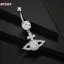 HFSHY Bền Tòn Ten Bụng Nút Nhẫn Thép Phẫu Thuật Không Kích Ứng Nơ Barbell Trang Sức Cơ Thể Cho Thời Gian Dài Mặc VN