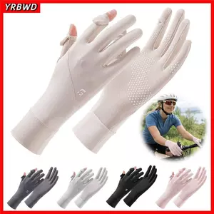 Găng tay lái xe YRBWD, Găng tay đi xe đạp thoáng khí chống nắng, Găng tay màn hình cảm ứng chống trượt chống tia cực tím bền ngoài trời