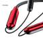 < CarFashion > Tai nghe đeo cổ Giảm tiếng ồn từ tính IPX5 Tai nghe tương thích Bluetooth không dây thể thao chống nước cho điện thoại di động