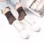 THEGIRL8B Tất Fishnet Mềm Mại Thường Ngày Ruffle Nữ Lưới Thời Trang Mắt Cá Chân Bán Ren Đen