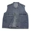 Áo khoác denim không tay nữ hàng hóa Áo Vest dáng rộng Hàn Quốc Retro Xanh Denim