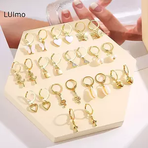 LUImo Trái Tim Mới Trang Sức Nữ Ngọc Trai Lo Bướm Lo Bông Tai Sáng Tạo Cá Tính Bông Tai Bộ Phụ Kiện Thời Trang SBS