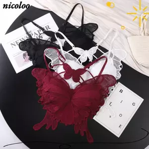 Áo vest rỗng NICOLOO, Áo ngực bướm hở lưng có đệm vừa vặn phong cách Hàn Quốc, Áo ngực hở lưng ngọt ngào vừa vặn khi đi biển Áo vest nữ