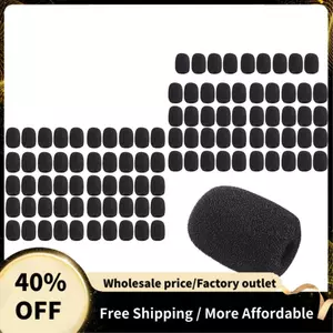 100 Miếng Micro Xốp Mini Kính Chắn Gió Mic Che Bọt Bảo Vệ Cho Micro Ve Áo Nhỏ Và Tai Nghe