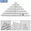 <cosyh>Fabric Ruler Acrylic DIY Quilting Multifunctional Triangular Cutting Guide