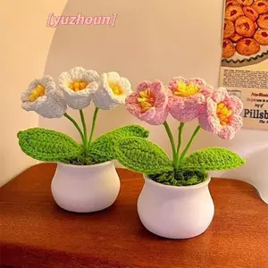 Móc Hoa Hướng Dương Nhân Tạo Chậu Cây Dệt Tay Quà Cưới Cho Khách Trang Trí Hoa Hướng Dương Trang Trí Phòng