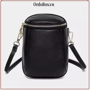 Túi đeo chéo ORDOBOX, Túi đeo vai mềm chống thấm nước, Ví đựng tiền xu bằng da PU phong cách Hàn Quốc