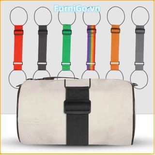 FURNIGO 1 / 2 Cái Dây đeo đàn hồi hành lý, Dây nối hành lý có thể điều chỉnh có thể tái sử dụng, Vali du lịch đa năng Dây đeo cố định Phụ kiện Luggag