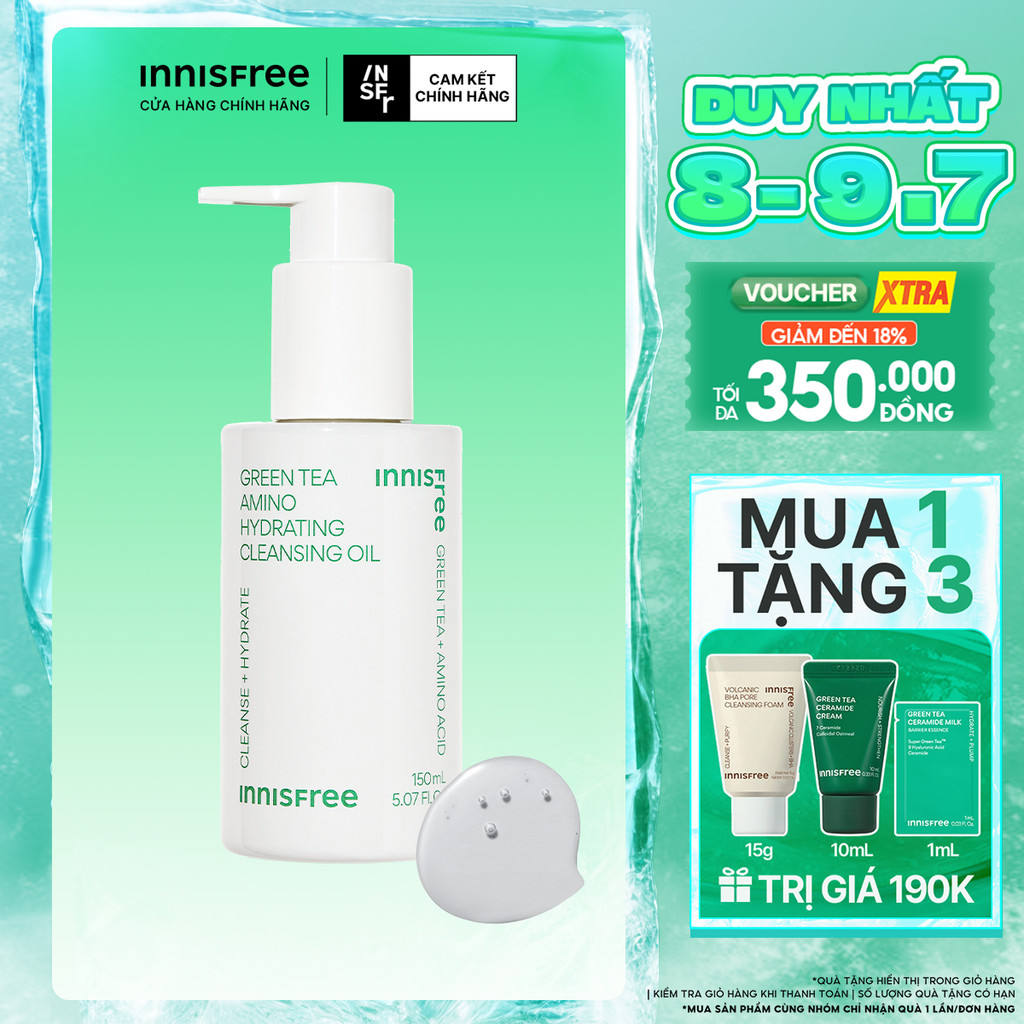 Dầu tẩy trang innisfree Green Tea Amino Cleansing Oil 150ml