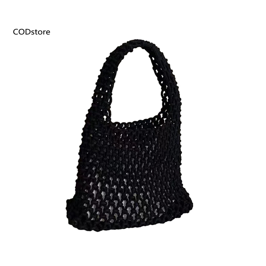 Túi đi biển KDC Rỗng Túi xách dây cotton chất lượng cao Túi xách dây cotton dệt tay bện dây đeo cổ tay Túi Tote – Túi xách rỗng nhẹ dành cho nữ Hoàn hảo cho du lịch