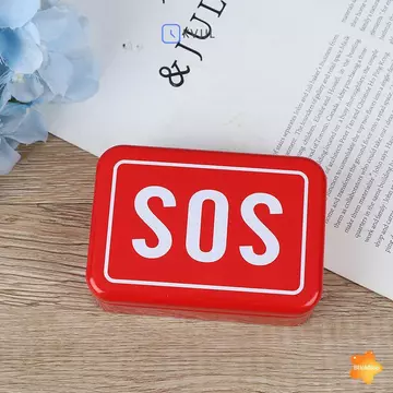 [KvJJL-t] Hộp sắt thuốc sơ cứu Bộ dụng cụ y tế Bộ dụng cụ sinh tồn ngoài trời Hộp kim loại gia đình mới