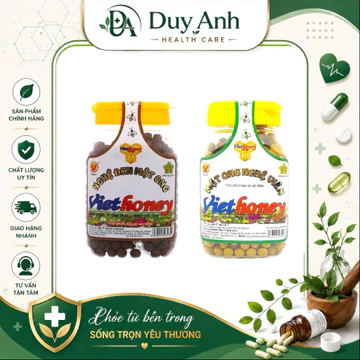 [COMBO 3 HŨ] Viên Nghệ Mật Ong Viethoney 160G – Nghệ Vàng & Nghệ Đen Dạng Viên Tiện Dùng