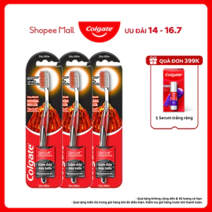 Bộ 3 bàn chải Colgate SlimSoft Advanced khoáng núi lửa siêu mềm mảnh chăm sóc nướu