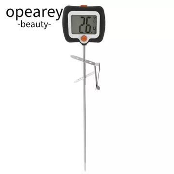 Nhiệt kế kẹo OPEAREY, có kẹp nồi Màn hình LCD Nhiệt kế thực phẩm điện tử, Dụng cụ làm bánh kỹ thuật số có thể tái sử dụng Nhiệt kế nhà bếp bằng thép không gỉ Nấu nướng