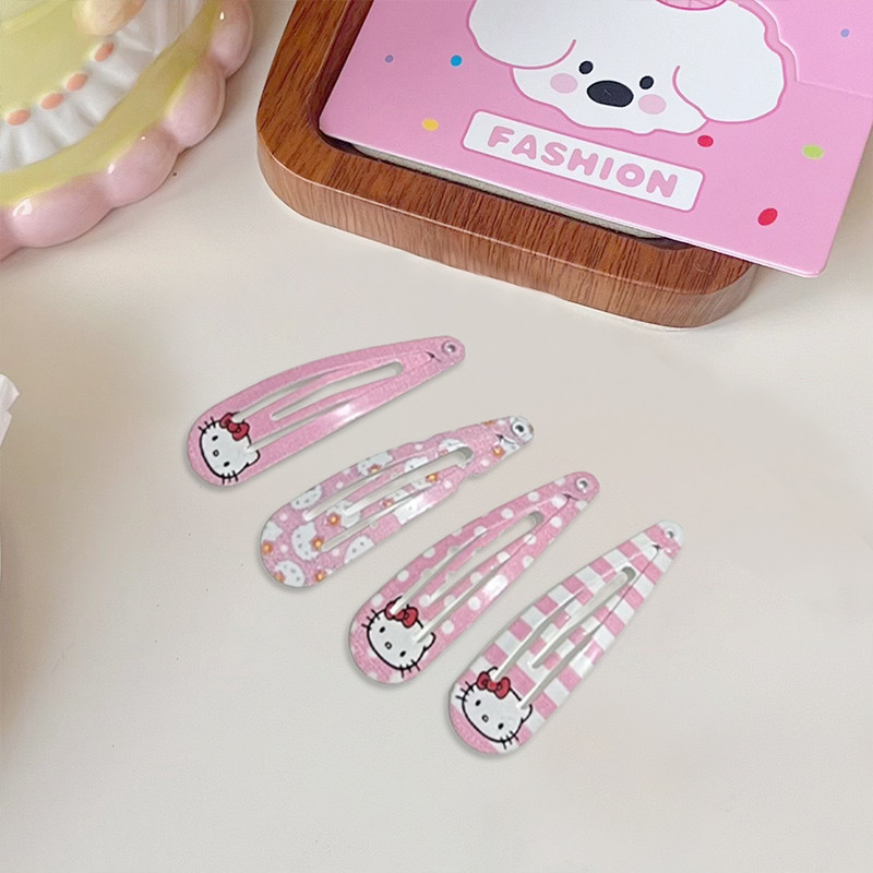 Dễ Thương Kitty BB Clip Cô Gái Ngọt Ngào Trái Tim Nổ Kẹp Mũ Đội Đầu Hoạt Hình Nữ Sinh Viên Đa Năng