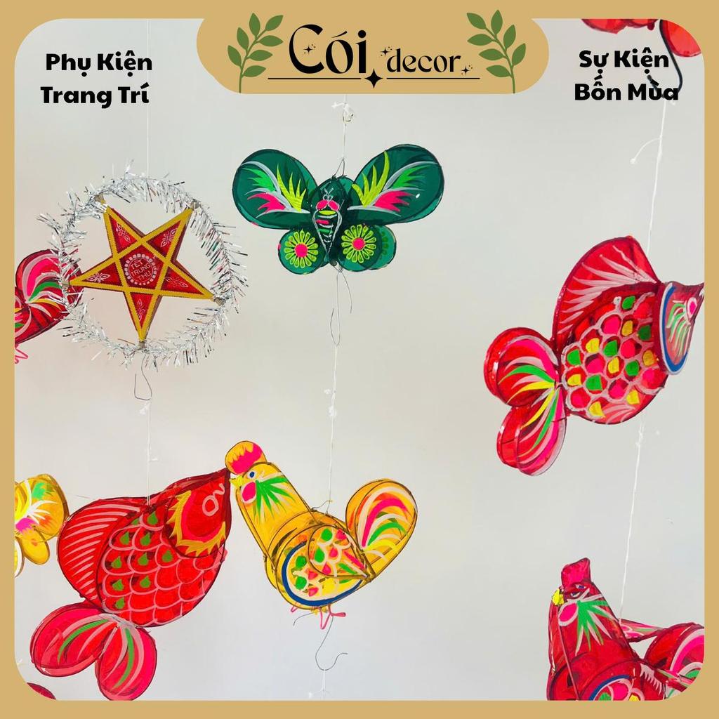 Lồng đèn trung thu thú kiếng set 3 cái trang trí decor sự kiện lễ tết