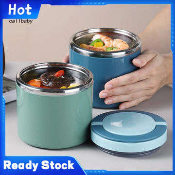 < callbaby > Hộp đựng thực phẩm du lịch Bình giữ nhiệt thực phẩm 630 / 1000ml Bình đựng thực phẩm cách nhiệt chân không bằng thép không gỉ Hộp đựng súp giữ nhiệt chống rò rỉ Hộp cơm trưa cho trường du