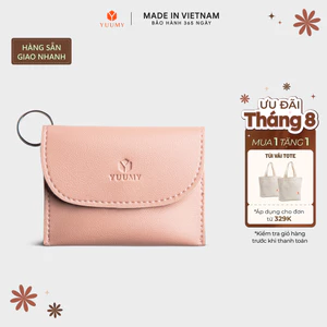 Ví Yuumy (Thời trang nữ nắp gập cỡ nhỏ - Ví móc khóa da YMK9) Bagsmart