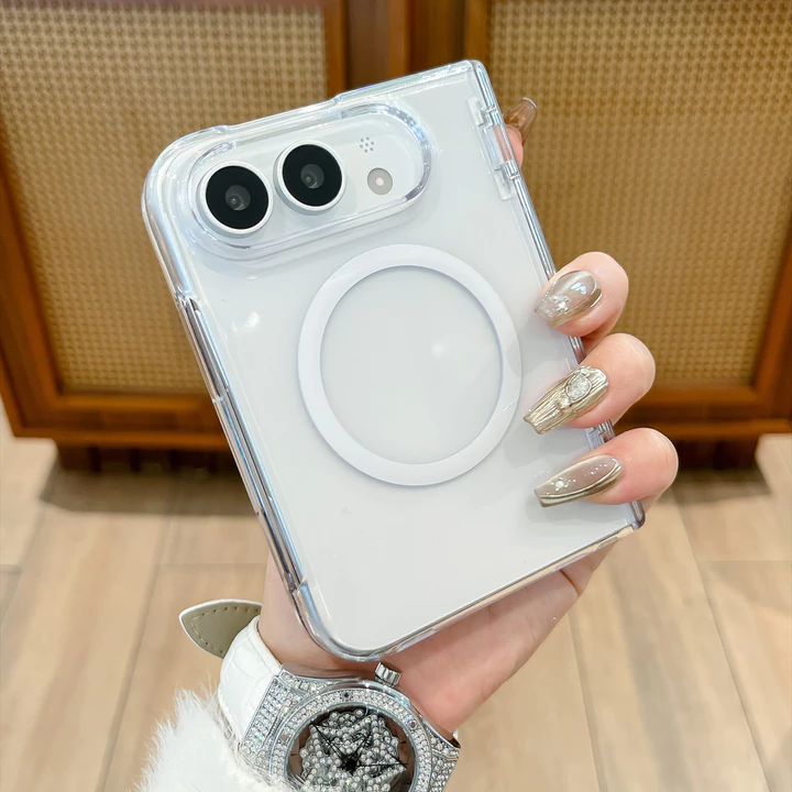 Ốp Chống Sốc Cho Apple iPhone Ultra iPhone18 Gấp iPhone Fold iPhone Duo 5G Trong Suốt Acrylic Từ Tính Sạc Không Dây Gấp Bao