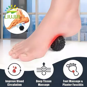 Bóng massage tập Yoga LIUJIR, Bóng massage tập thể dục điểm lồi, Bóng massage hình chữ sầu riêng cầm tay đầy màu sắc Bóng massage chân thư giãn cơ bắp cho bàn chân / vai / cổ