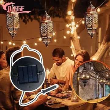 DFGF Đèn năng lượng mặt trời thay thế hàng đầu, Đèn treo LED năng lượng mặt trời chạy bằng năng lượng mặt trời DIY, Đèn chiếu sáng con đường màu đen chống nước 400Mah Đèn trang trí năng lượng mặt trời