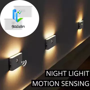 Đèn ngủ cảm biến chuyển động GOFIDIN, Đèn ngủ LED 3 chế độ chống nước, Cảm biến chuyển động của con người Đèn chiếu sáng có thể điều chỉnh độ sáng chạy bằng pin Sạc USB Tủ đèn cảm ứng cơ thể con người