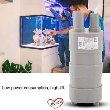 Máy bơm giếng sâu ATSOD, Máy bơm nước chìm nhỏ gọn màu xám, Máy bơm nước ABS DC chìm đáng tin cậy Thoát nước tầng hầm