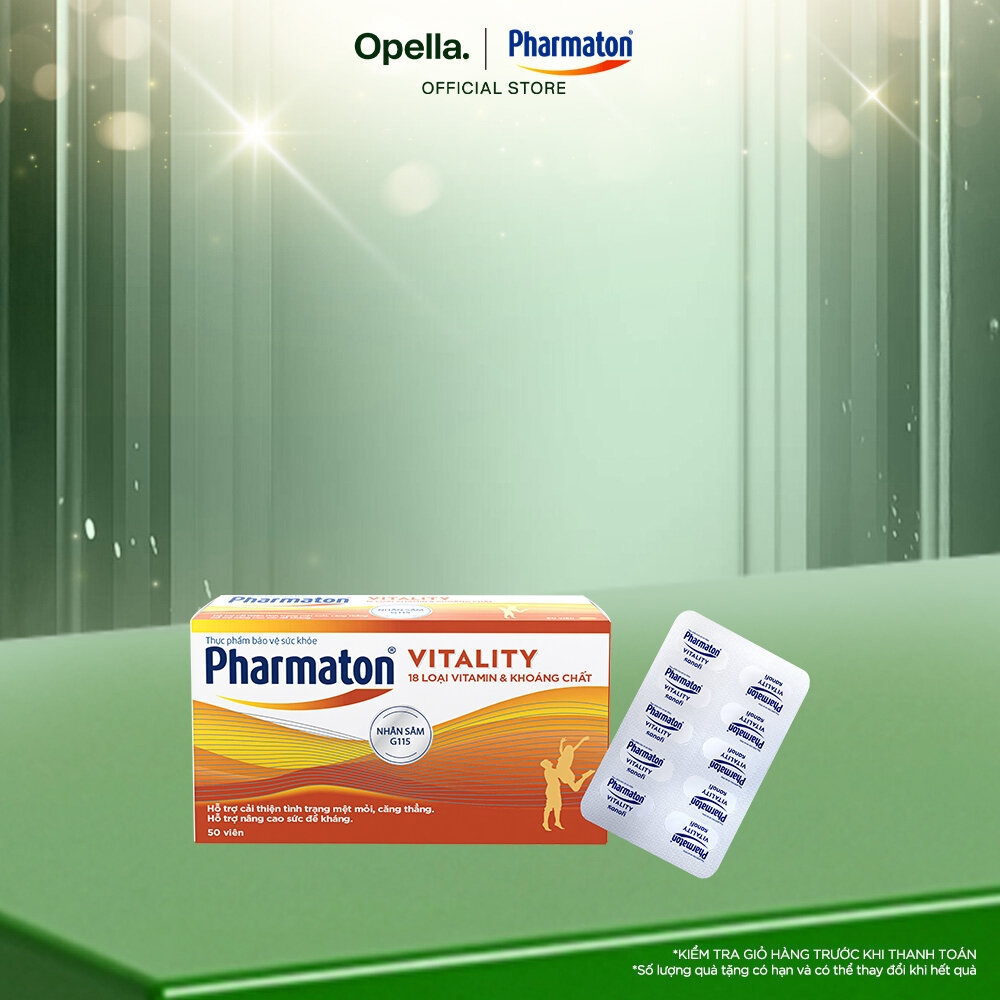 Thực Phẩm Bảo Vệ Sức Khỏe Pharmaton Vitality Dạng Vỉ Tiện Lợi Hộp 50 Viên