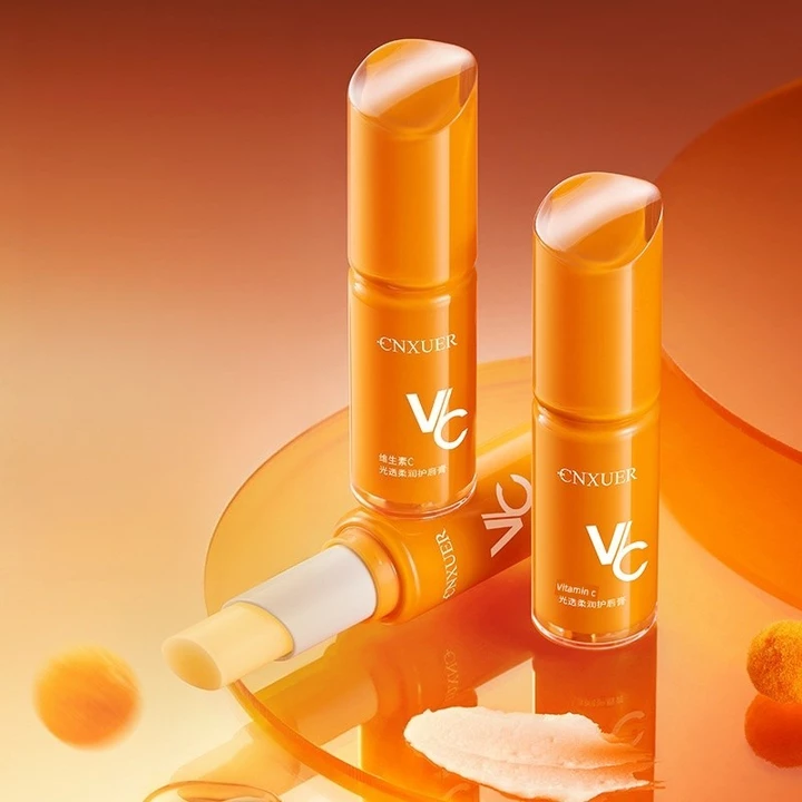 son dưỡng môi Vitamin C Glossy Soft Lip Balm Fade Lip Lines Chống khô Hydrating Dưỡng ẩm Chăm sóc môi xung quanh Son dưỡng môi