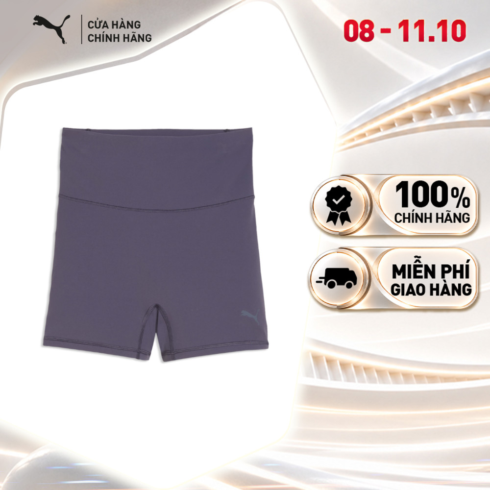 Quần Đùi Tập Luyện PUMA Nữ W SHAPELUXE SHORT TIGHT Inky Depths Màu Xám