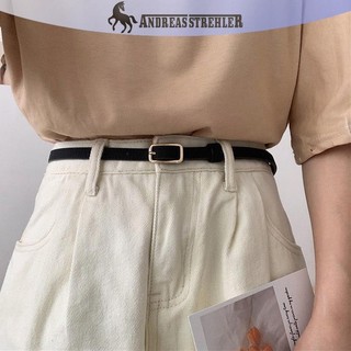 Onetimingfine Retro Pháp Thắt Lưng Da Nữ Unisex Thắt Lưng Khóa Thắt Lưng Nữ Quần Jean Thắt Lưng Nam Thắt Lưng Mỏng Thắt Lưng VN