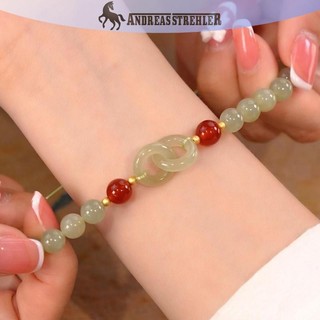 Onetimingfine Vòng Tay Hạt May Mắn Cho Nữ Tinh Tế Phong Cách Trung Hoa Khóa Trái Tim Vòng Tay Vòng Tay Trang Sức Thời Trang Phụ Kiện Quà Tặng VN