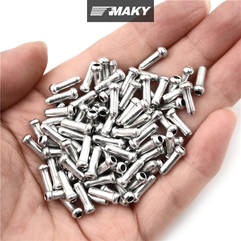 Newwellknownepic 100 Chiếc Bạc Nhôm Phanh Sang Số Cáp Bên Trong Đầu Dây Đầu Mũ Uốn VN