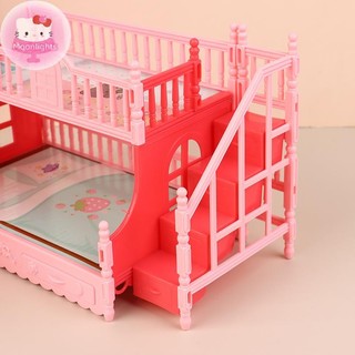 Moonlights Nhà Búp Bê Công Chúa Bunk Giường Có Trượt Nhà Búp Bê Mô Phỏng Đồ Nội Thất Phụ Kiện Búp Bê Nhà Trang Trí Phòng Ngủ EN