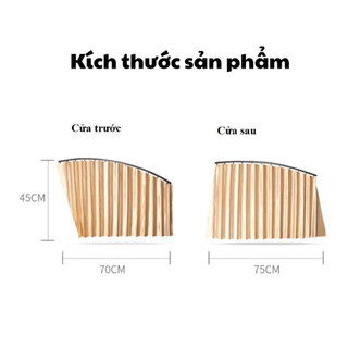 Bộ 4 Rèm Che Nắng Xe Ô Tô ,Rèm Vải Che Nắng Ô Tô ( có dây buộc)